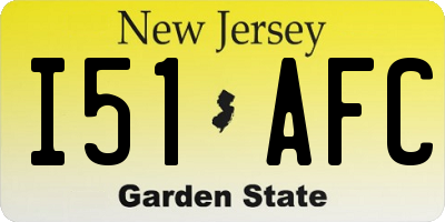 NJ license plate I51AFC