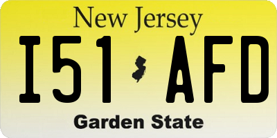 NJ license plate I51AFD