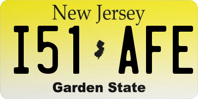 NJ license plate I51AFE