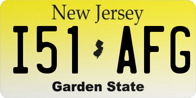 NJ license plate I51AFG