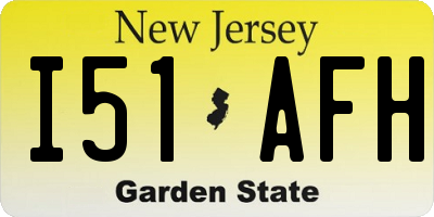 NJ license plate I51AFH