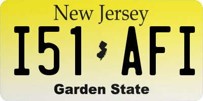 NJ license plate I51AFI