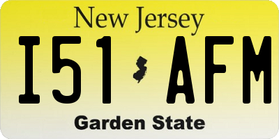 NJ license plate I51AFM
