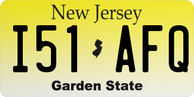 NJ license plate I51AFQ