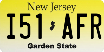 NJ license plate I51AFR