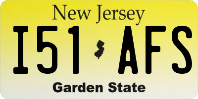 NJ license plate I51AFS