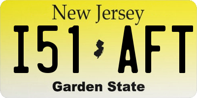 NJ license plate I51AFT