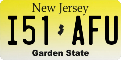 NJ license plate I51AFU