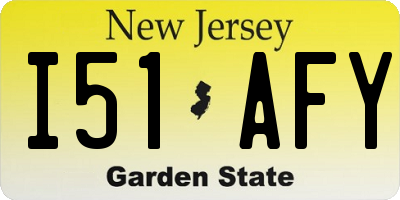 NJ license plate I51AFY