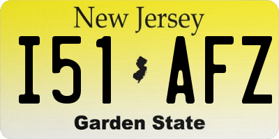 NJ license plate I51AFZ