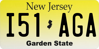 NJ license plate I51AGA