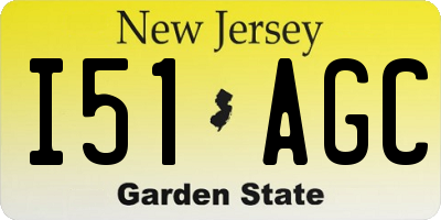 NJ license plate I51AGC