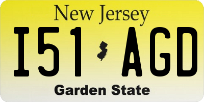 NJ license plate I51AGD