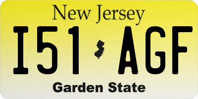 NJ license plate I51AGF