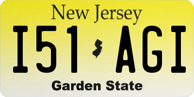 NJ license plate I51AGI
