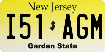 NJ license plate I51AGM