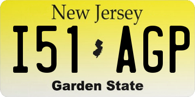 NJ license plate I51AGP