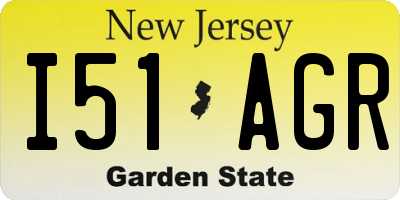NJ license plate I51AGR