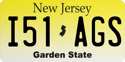 NJ license plate I51AGS