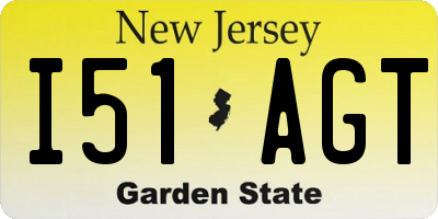 NJ license plate I51AGT
