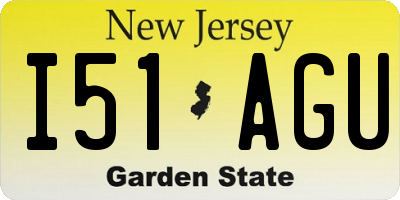 NJ license plate I51AGU