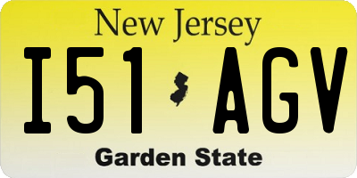 NJ license plate I51AGV