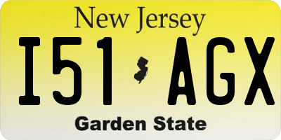 NJ license plate I51AGX