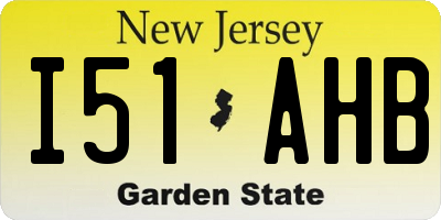 NJ license plate I51AHB