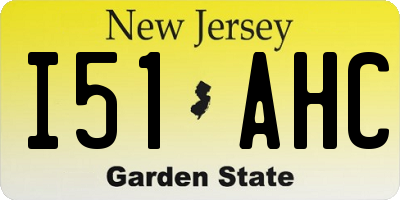 NJ license plate I51AHC