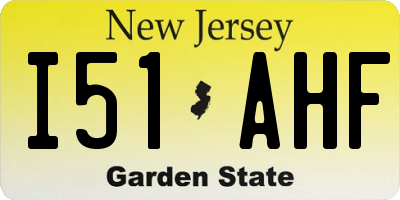 NJ license plate I51AHF
