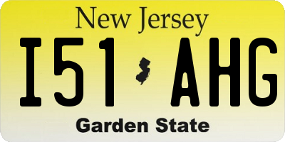 NJ license plate I51AHG