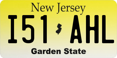 NJ license plate I51AHL
