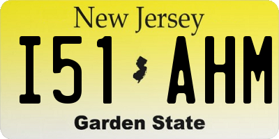NJ license plate I51AHM