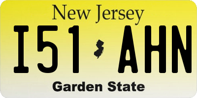 NJ license plate I51AHN