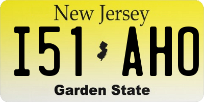 NJ license plate I51AHO