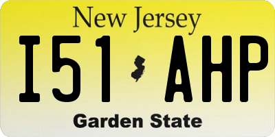 NJ license plate I51AHP