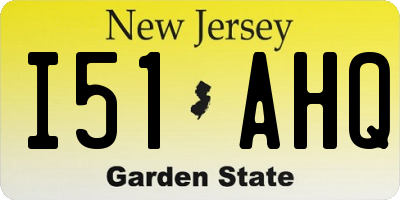 NJ license plate I51AHQ