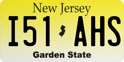 NJ license plate I51AHS