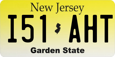 NJ license plate I51AHT