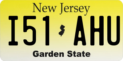 NJ license plate I51AHU