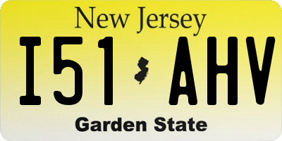 NJ license plate I51AHV