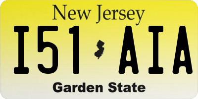 NJ license plate I51AIA