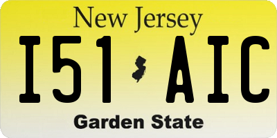 NJ license plate I51AIC