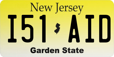 NJ license plate I51AID