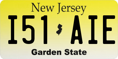 NJ license plate I51AIE