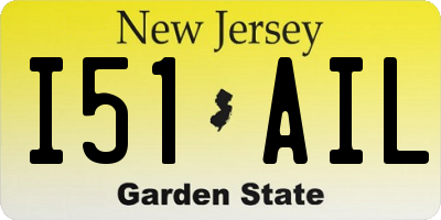 NJ license plate I51AIL