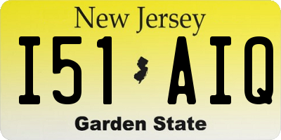 NJ license plate I51AIQ