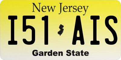 NJ license plate I51AIS
