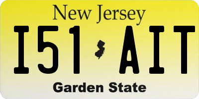 NJ license plate I51AIT