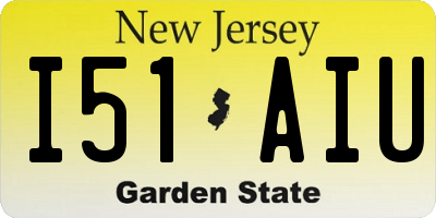 NJ license plate I51AIU
